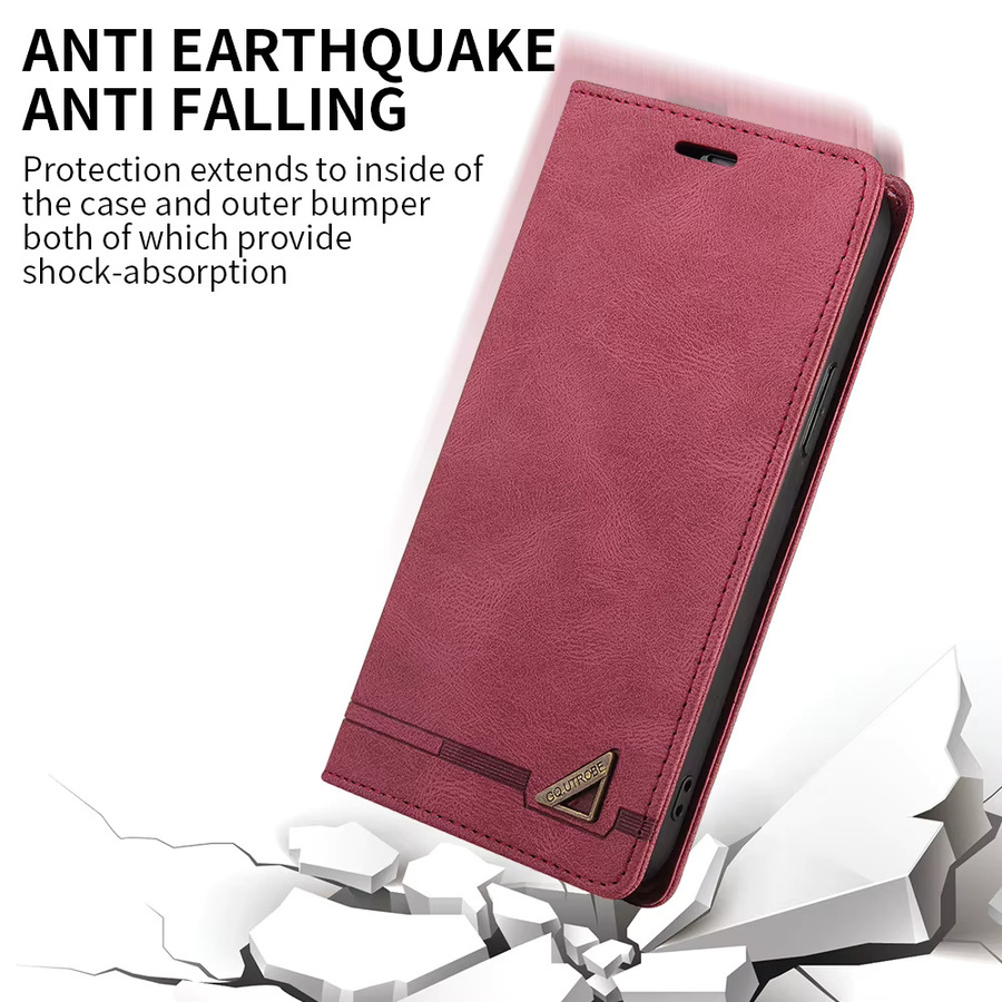 Magnetische Leder-Flip-Hülle mit RFID-Blocking für OPPO A58 A78 A54 A74 A95 A95 5G und Reno 10 Pro 5G in Blau - Bild 5