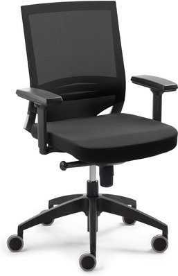 Mayer Sitzmöbel Drehstuhl 2475 in Schwarz mit Armlehnen und Rollen, B: 65 cm, H: 60 cm - Bild 1