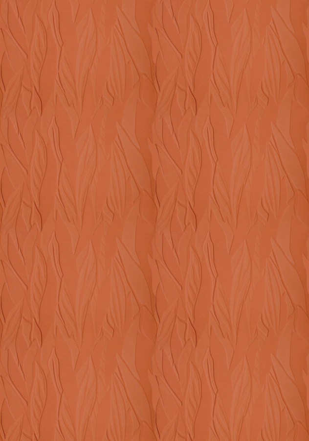 Élitis Tapete Herbier RM 1099 31 in Orange mit floralem und abstraktem Design - Bild 1