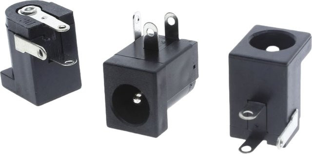 ELECAPITAL 10 Stück DC-005 Strombuchsen in Schwarz, rechtwinklige Barrel-Typ DC-Anschlüsse für die Leiterplattenmontage, 5,5 x 2,1 mm - Bild 1