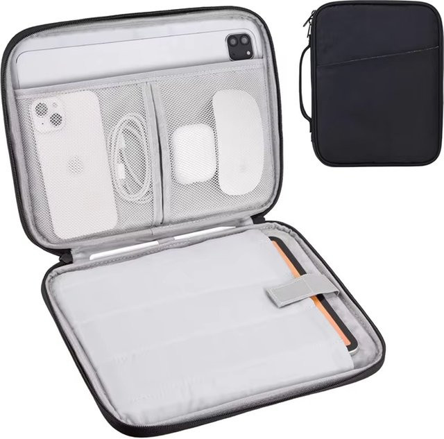 Wasserdichte und stoßfeste Tablet-Hülle als Grifftasche für Apple iPad Pro 13, 12,9, Air 11, 10,9 und iPad 10. Generation in Pink - Bild 1
