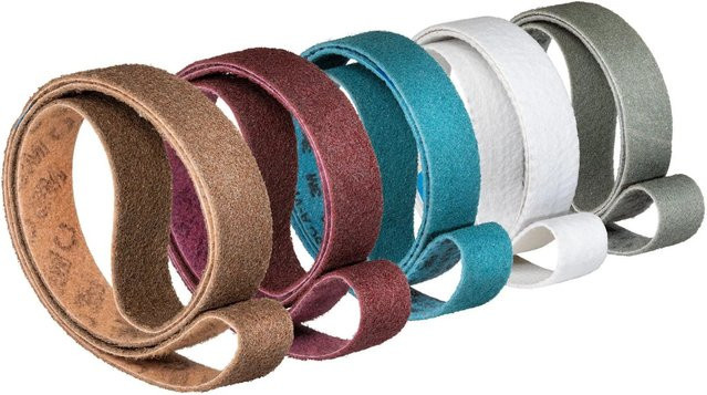 3M SC-BS 5er-Set Vlies-Schleifbänder zum Grob-Polieren von Metall und Holz, B: 5 cm, L: 200 cm - Bild 1
