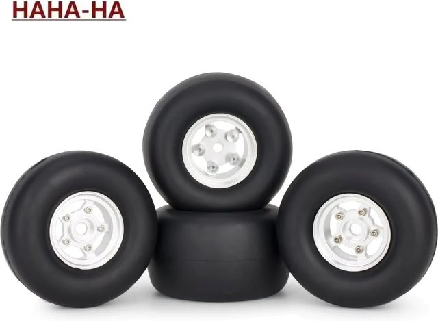 Tamiya Aluminium-Beadlock-Felgensatz, 4-teiliges Set, 1:10, mit Gummireifen - Bild 1