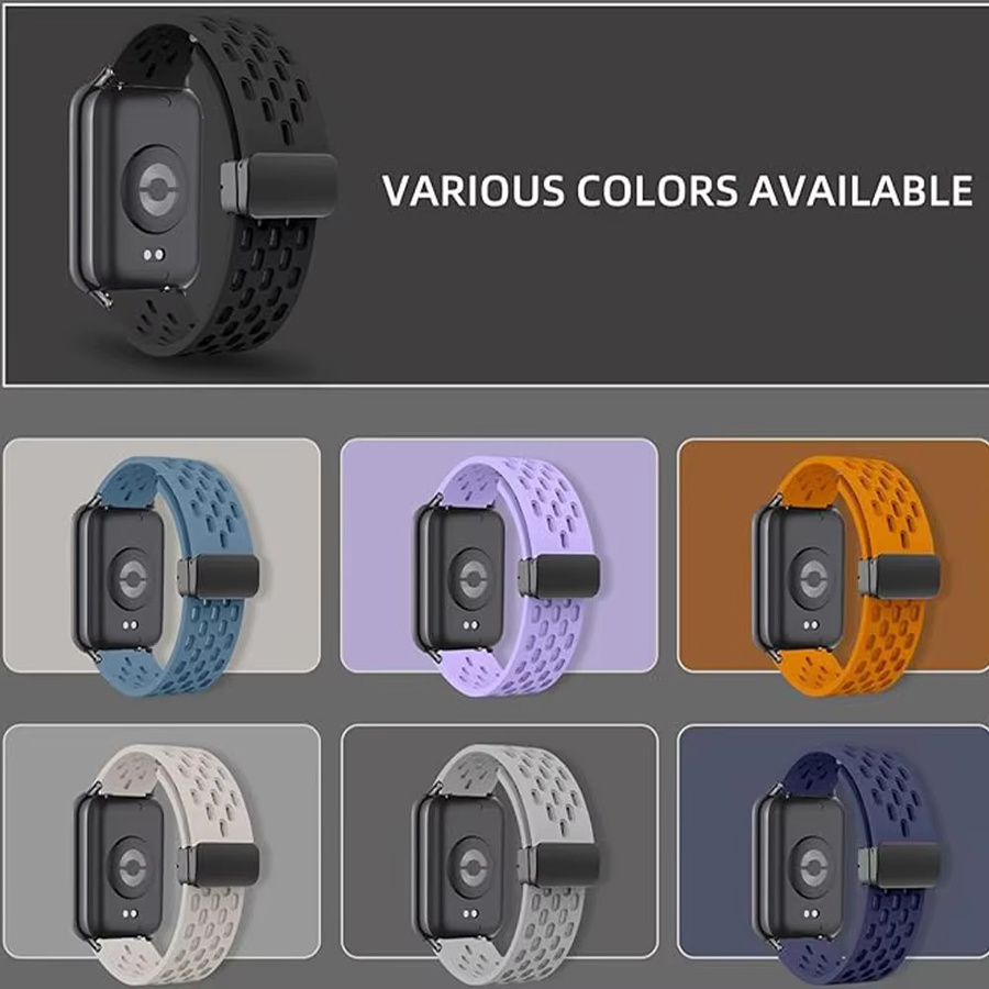 CAOWTAN Uhrenarmband Silikon, Xiaomi Band 8 Pro, Schwarz, Unisex - Bild 3