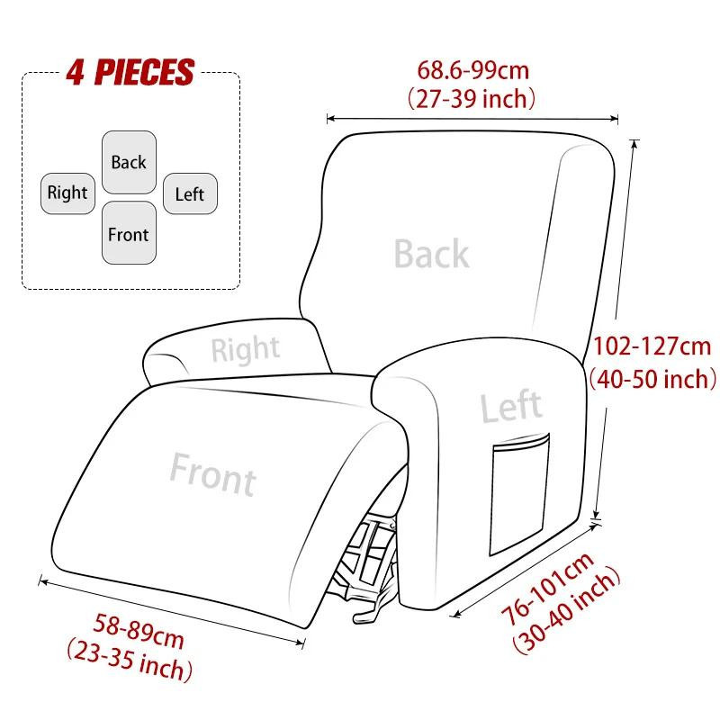 Wasserabweisende Relaxsesselbezüge aus Jacquard Polyester, elastische und rutschfeste Sofaschutzhüllen für 1/2/3 Sitzer - Bild 2