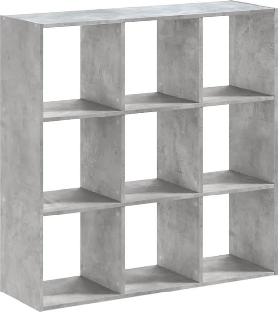 vidaXL Bücherregal aus Holzwerkstoff in Betongrau, B/T/H: 102 x 32 x 102 cm - Bild 1