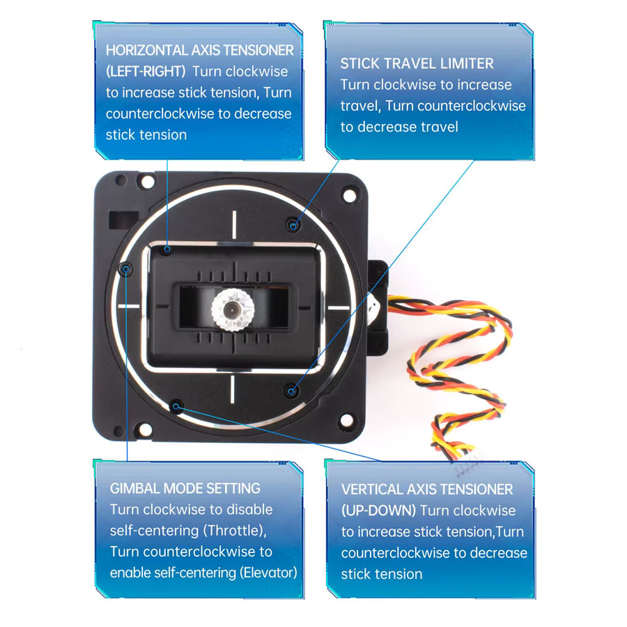 Radiomaster HALL Gimbal V4.0 Ersatz-Originalteile für TX16S Boxer in Schwarz - Bild 3