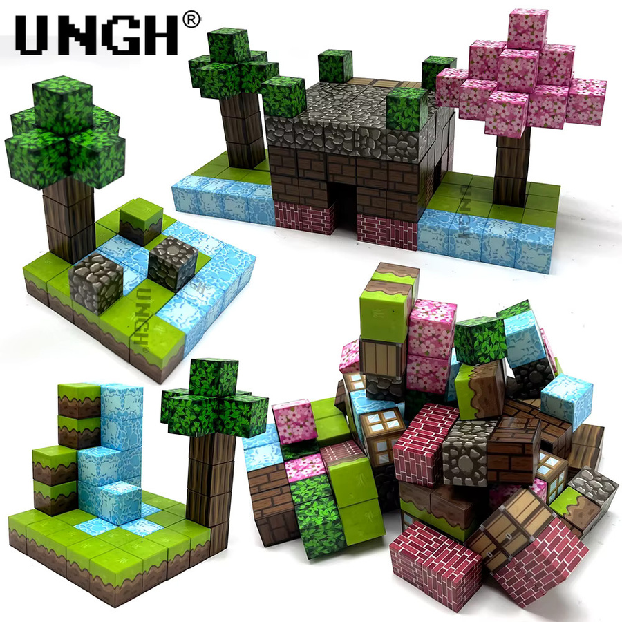 UNGH Magnetischer Block Baustein Magnet Puzzle, Bunt / Mehrfarbig, Lernspielzeug - Bild 5