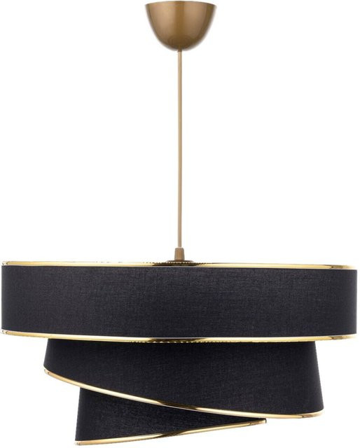Opviq Pendelleuchte Couper in Gold und Schwarz mit E27 Fassung, B/H/T: 40 x 72 x 40 cm - Bild 1