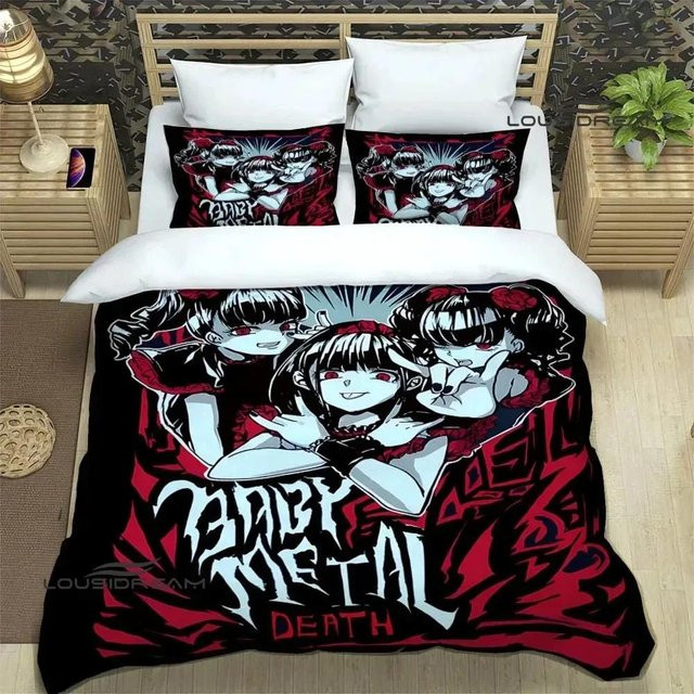 Babymetal Bettwäscheset mit Grafikprint, Schwarz, B/H: 140 x 210 cm - Bild 1