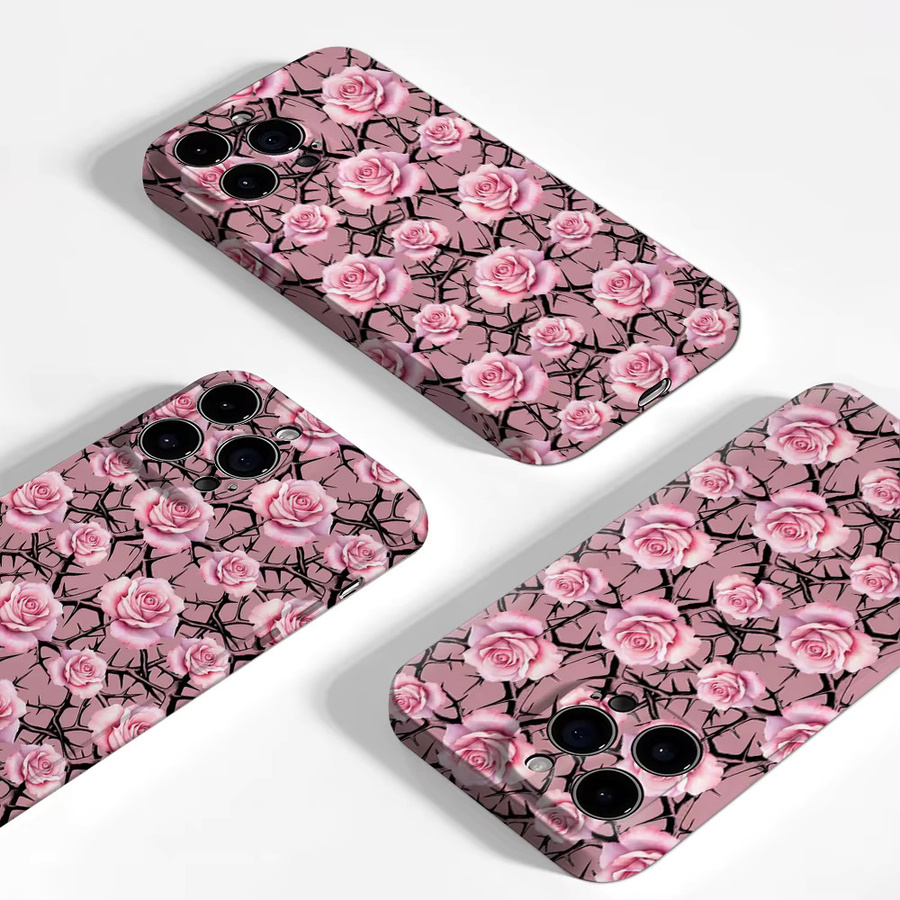 Thorn & Rose Robuste Handyhülle für iPhone 17 16 15 14 13 Pro Max Plus mit Magnetfunktion in Pink - Bild 3