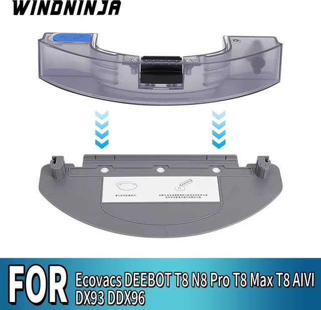 Ecovacs Deebot Ozmo Wischplatte mit Wassertank und Wischpad-Halter Ersatzteil für T8 N8 Pro T8 Max T8 AIVI DDX96 DX93 in Transparent - Bild 1