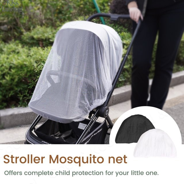 Kisslanding Kinderwagen-Moskitonetz Sommer-Insektenschutznetz für Kinderwagen und Buggy in Weiß - Bild 1