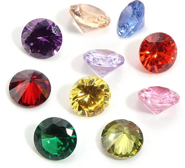 Louleur Zirkonia Perlen, Brillant Cut, Bunt, 4-8 mm - Bild 1