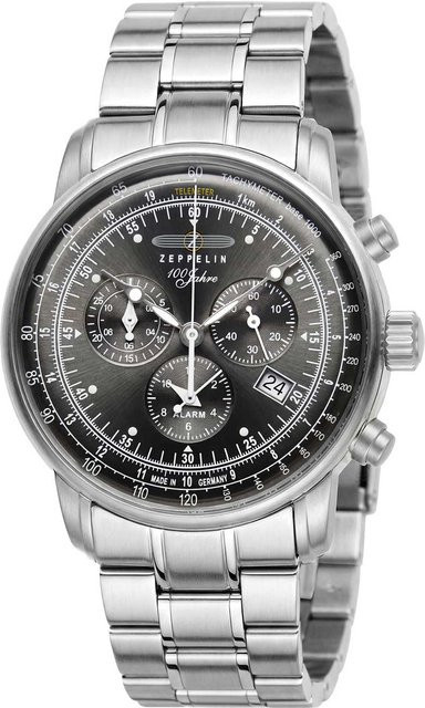 Zeppelin Chronograph, Quarz, Edelstahl, 43 mm, Herren - Bild 1
