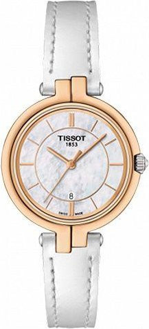 Tissot Armbanduhr, Quarz, Edelstahl, Leder, Weiß, Damen - Bild 1