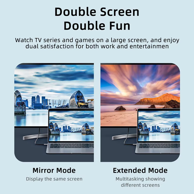 CABLETIME Thunderbolt 3 Video-Adapter USB-C auf HDMI für 4K 60Hz mit MacBook, Samsung und iPhone - Bild 4