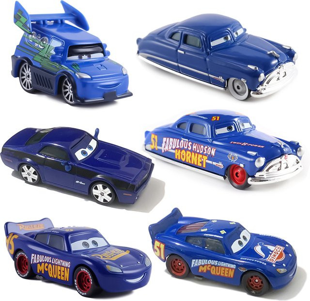 TAKARA TOMY Disney Pixar Cars Doc Hudson DJ G4 Lightning McQueen, Modellautos, Metall-Druckguss, 1:55, Set / Bundle - Bild 1
