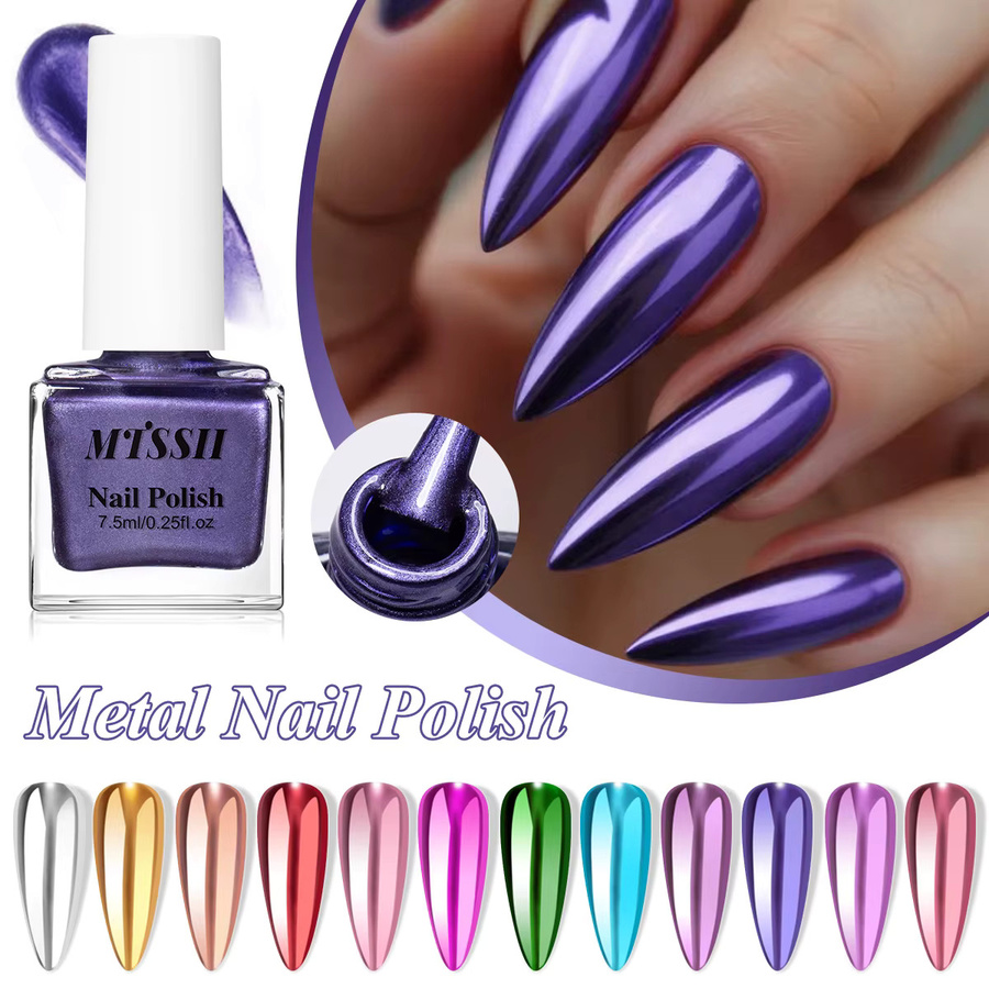 Mtssii Nagellack-Set, 6-teilig, Metallic Spiegeleffekt - Bild 2