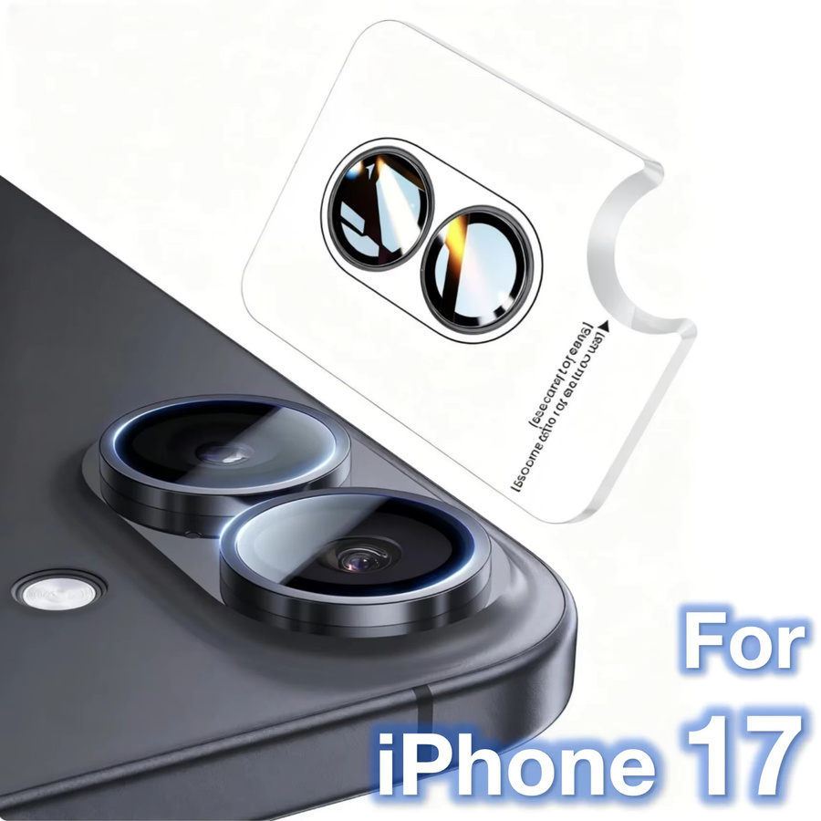 Apple iPhone 17 Kamera Schutzfolie aus gehärtetem Glas in Schwarz, Silber, Lichtlila, Blau und Grün - Bild 3