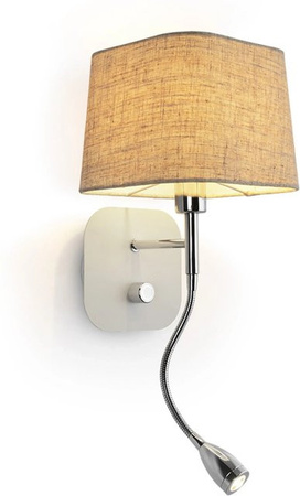 Rendl Wandleuchte Perth LED in Chrom mit verstellbarem Reflektor