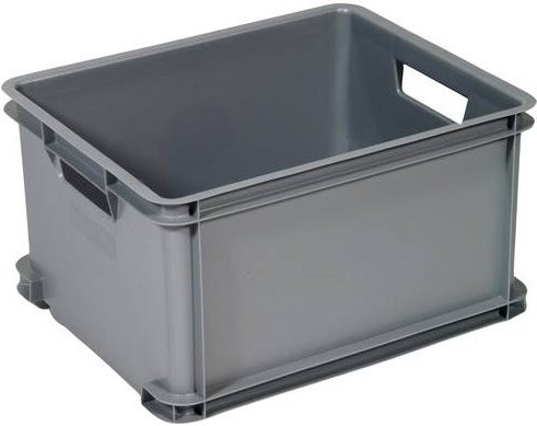 Curver Unibox Classic Aufbewahrungsbox L, stapelbar, Silber, B: 43,0 cm, H: 23,5 cm, T: 35,0 cm - Bild 1