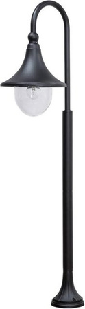 Lindby Außenleuchte Daphne Modern Schwarz aus Aluminium und Polycarbonat, 1-flammig E27, IP44, Höhe: 23,0 cm, Breite: 12,0 cm, Tiefe: 12,0 cm