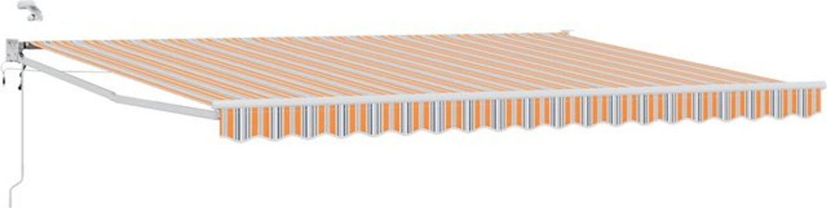 Elektrische ausziehbare Markise von vidaXL in Blau und Orange, B/H: 4 x 3 m - Bild 1