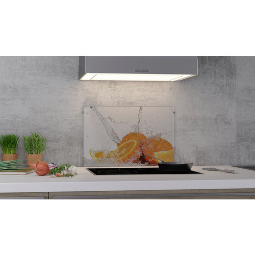 NOVADOORS Glasboard Orange Splash, mehrfarbig, Glas, abstraktes Design - Bild 1