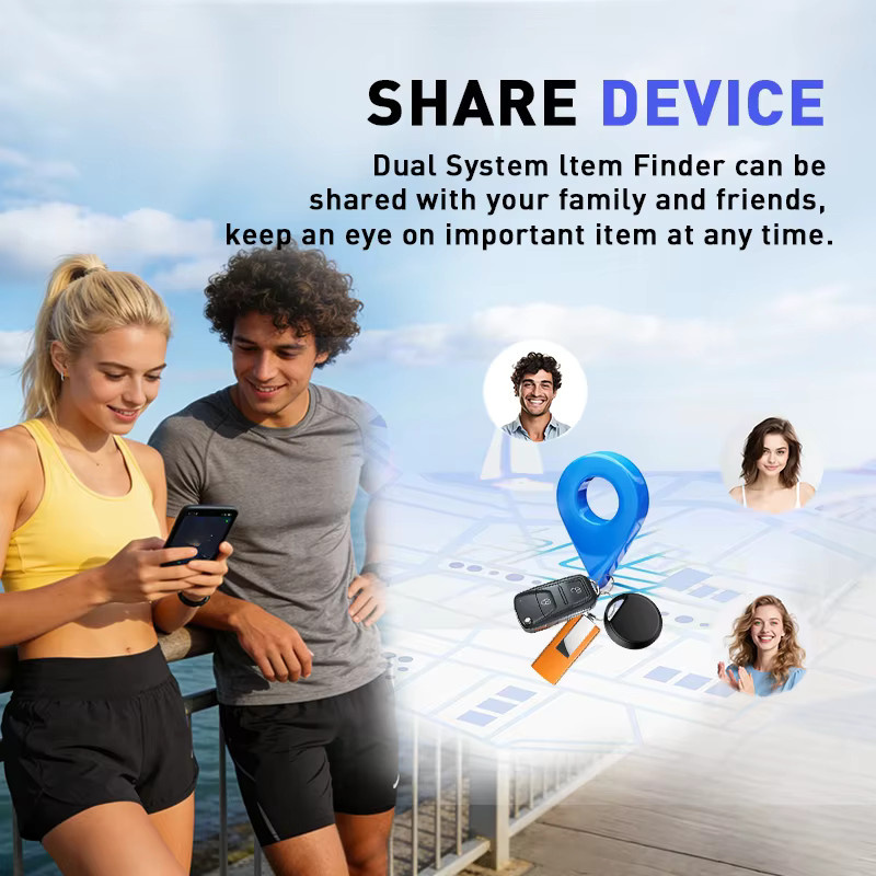 HIMOJO Dual-System Smart Tracker in Schwarz für Apple Find My und Google Find My Device zur Ortung mit iPhone, Pixel und Xiaomi - Bild 5