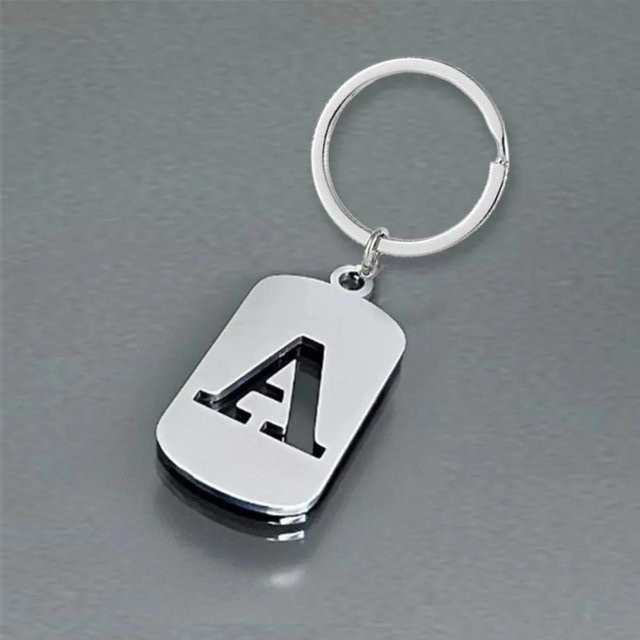 Schlüsselanhänger Edelstahl, ABC, Unisex - Bild 1
