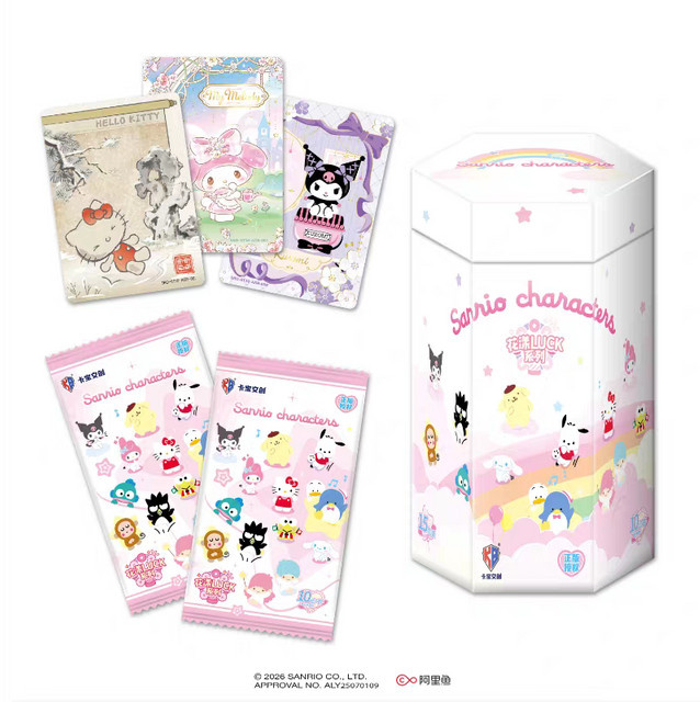 KABAO Sanrio Sammelkarten, Hello Kitty, Cinnamoroll, Polaroid Blumen-Glücksbringer - Bild 1