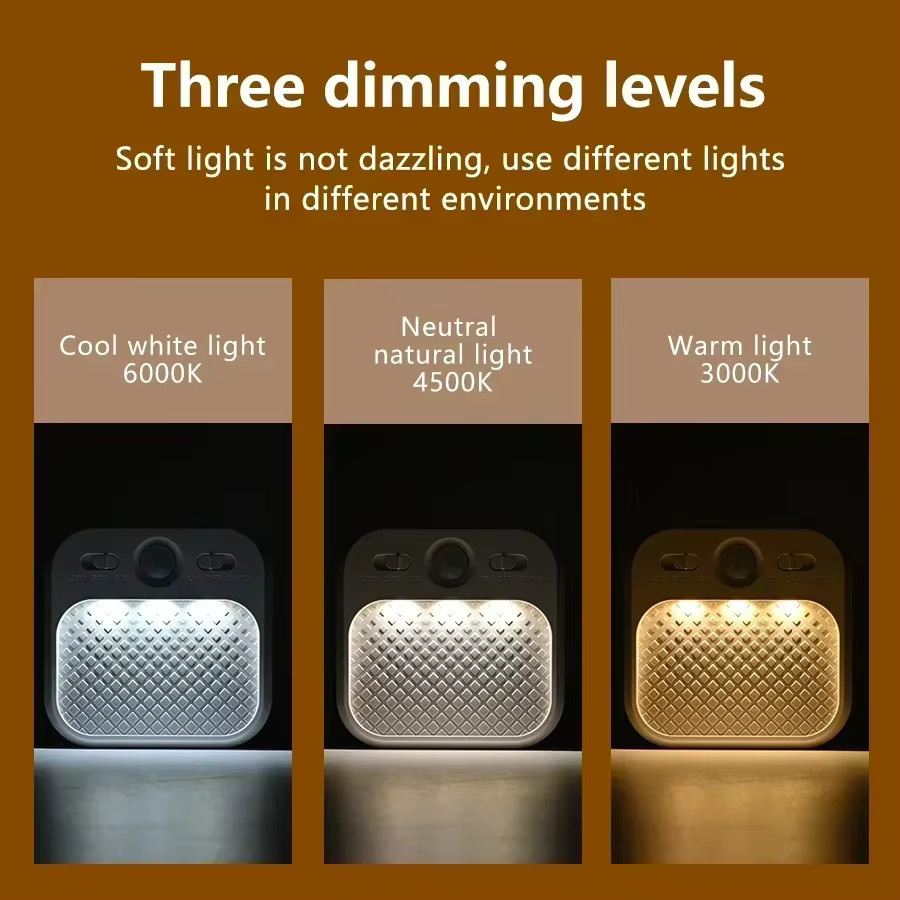 Wiederaufladbares LED-Nachtlicht mit Bewegungsmelder in Weiß, magnetisch und selbstklebend für Schlafzimmer, Küche, Treppe und Flur - Bild 3