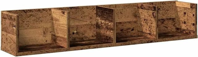 vidaXL CD-Wandregal in Altholz-Optik aus Holzwerkstoff, braun, B/T/H: 100 x 18 x 18 cm - Bild 1