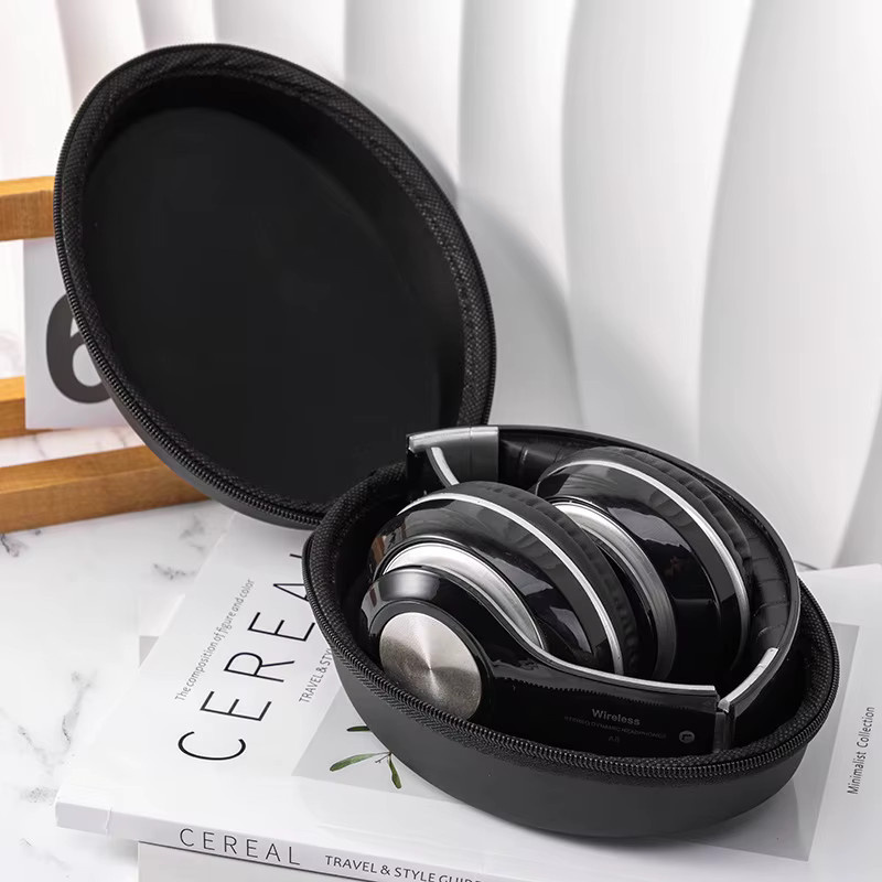 JETTING Tragbarer Kopfhörerbehälter mit großem Fassungsvermögen, stoßfeste Headset-Tasche, Schwarz - Bild 2