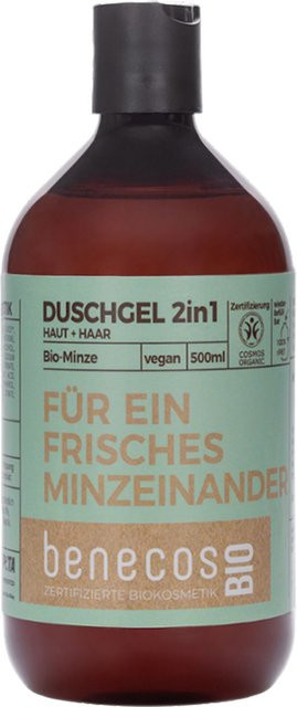 benecos Bio-Duschgel 2-in-1 mit Bio-Minze, 500 ml, Unisex - Bild 1
