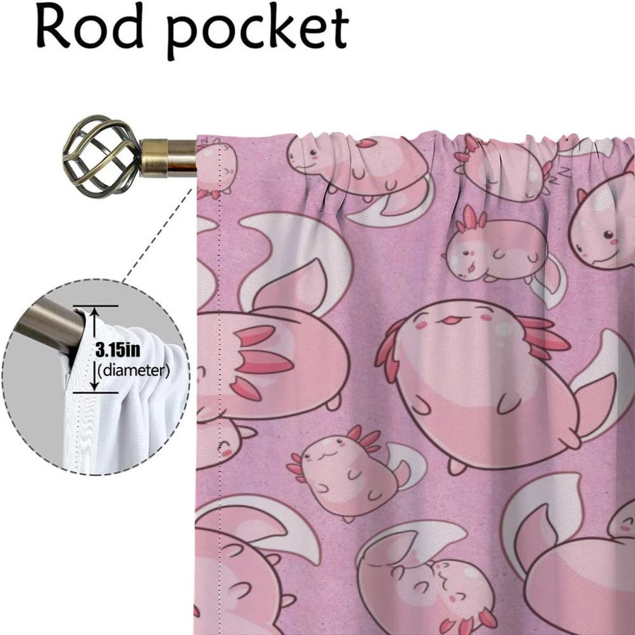 Axolotl Verdunkelungsvorhänge im modernen Stil, 2er-Set, Breite: 50 cm, Höhe: 70 cm - Bild 1