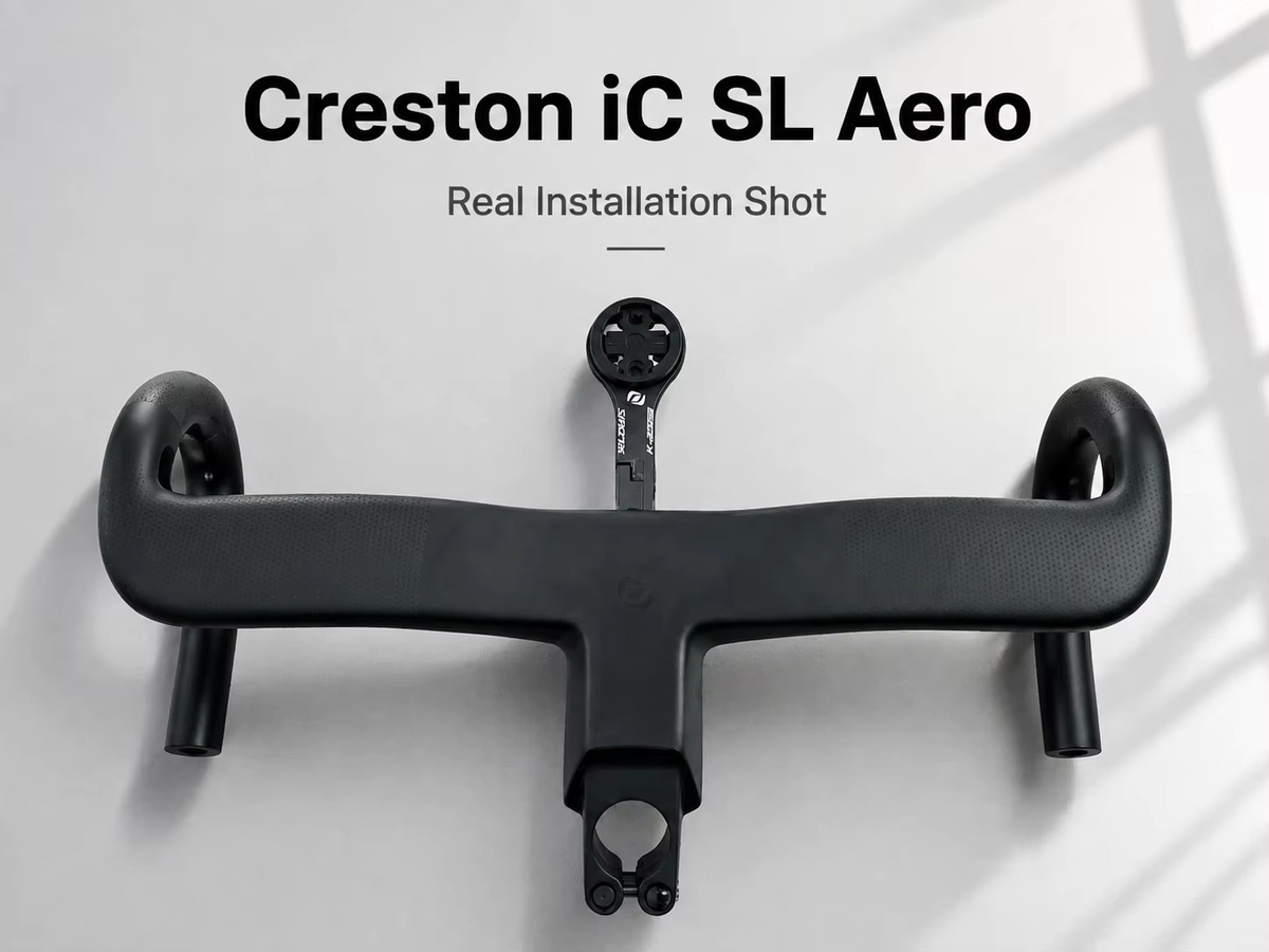 Syncros IC Aero Front Computerhalterung mit GoPro-Halterung für GPS-Geräte wie Garmin, Bryton oder Wahoo, passend für Creston IC SL Aero Cockpit, Schwarz - Bild 3