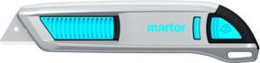Martor Secunorm 500 Sicherheitsmesser mit einziehbarer Trapezklinge aus Stahl in Silber und Blau - Bild 1