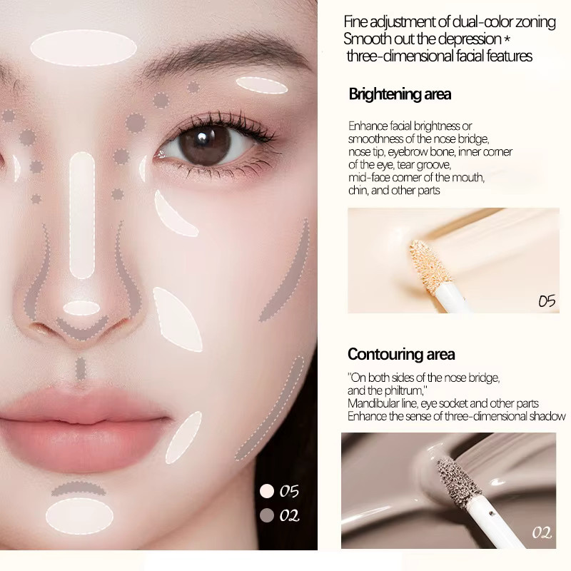 YOUNG VISION Flüssiger Bronzer und Highlighter, 4 Farben, Natürlich - Bild 3