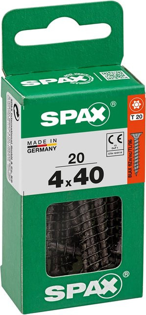 Spax Universalschraube VGW TSP für Holz, Schwarz, Durchmesser: 4 mm, Länge: 40 mm, 20 Stück - Bild 1