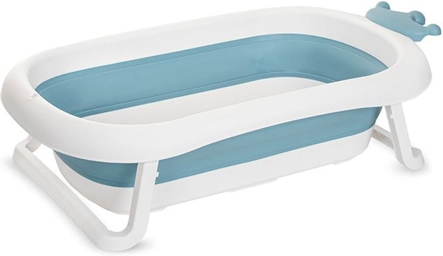 Lorelli Babybadewanne Royal faltbar mit Anti-Rutsch-Funktion und Kanalabdeckung in Blau, Breite: 83 cm - Bild 1