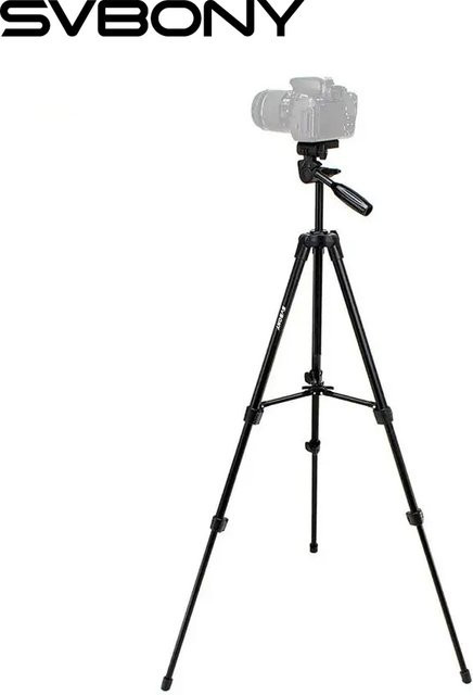 SVBONY SV101 Stativ in Schwarz für DSLR-Kameras, Video-Spektive und astronomische Beobachtungen inklusive Tragetasche - Bild 1