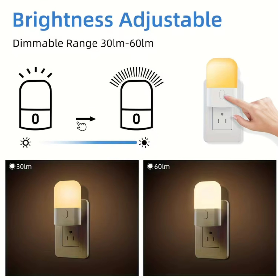 Ouelico LED-Nachtlicht mit Dämmerungssensor, Plug-in Wandleuchte in Warmweiß - Bild 5