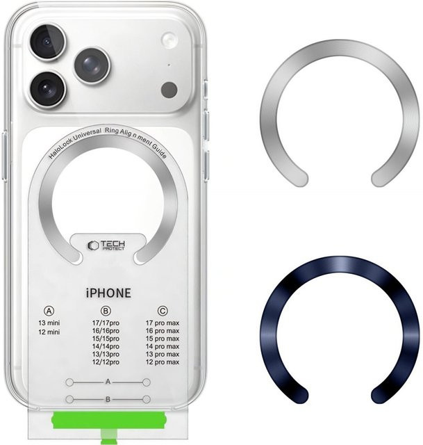 Tech-Protect Metallsticker MMP-210 Set mit 2 Stück in Blau und Silber magnetisch - Bild 1