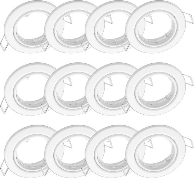 Oktaplex 12er Set Dijon Einbauspot Chrom schwenkbar für LED-Module 50mm Deckenstrahler rund - Bild 1