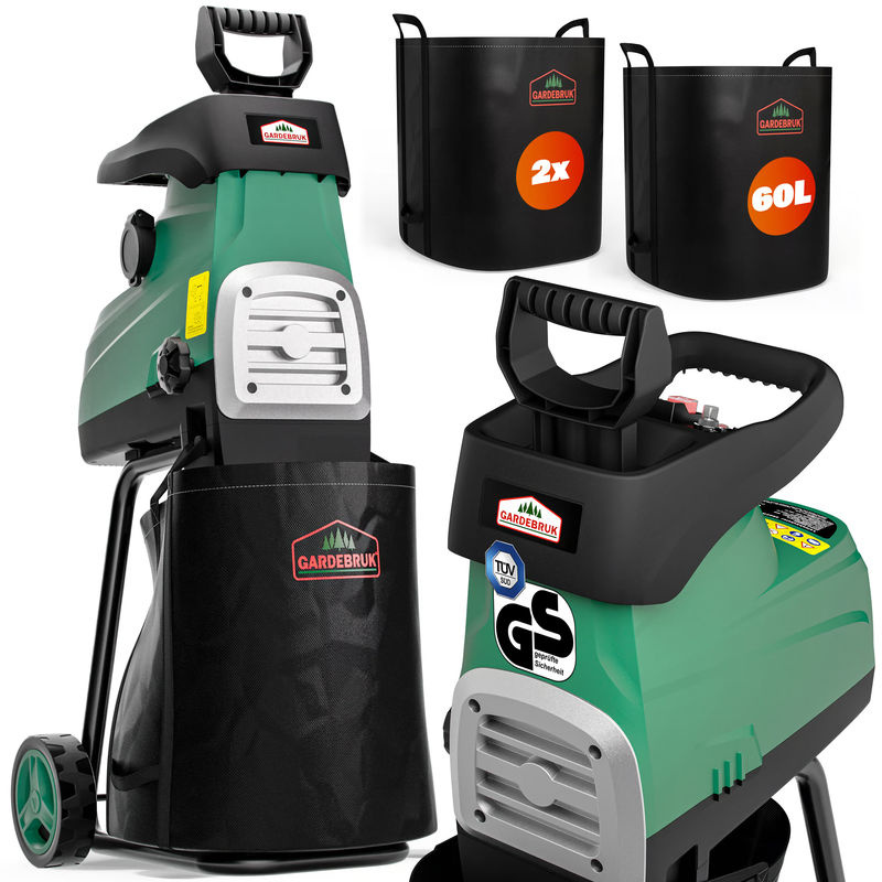 Leiser Asthäcksler mit 3100W Leistung für Äste bis 44mm inklusive 2x 60L Sammelbeuteln, 17kg - Bild 3