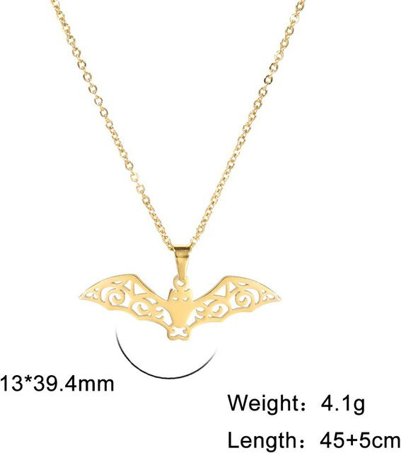 Halskette Fledermaus, Edelstahl, Vintage, Damen, 45-50cm - Bild 1