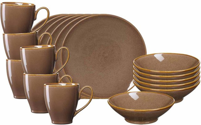 Ritzenhoff & Breker Frühstücks-Set Sahara aus Keramik in Braun, 18er Set - Bild 1