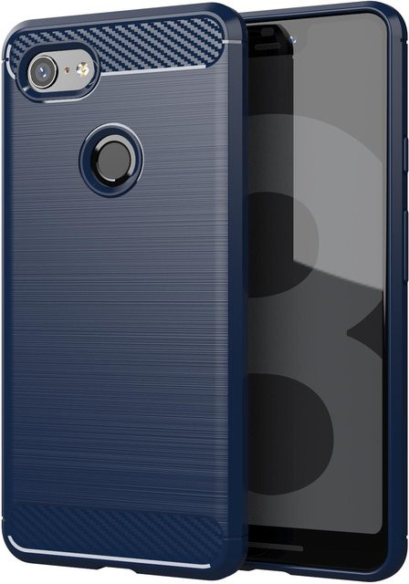 Stoßfeste Silikon Schutzhülle für Google Pixel 3A XL und Pixel 3XL in Blau - Bild 1